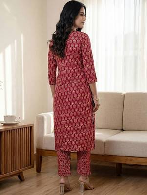 Women Ethnic Motifs Printed Regular Kurta with Trousers & With Dupatta 3