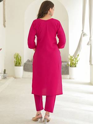 Women Ethnic Motifs Embroidered Regular Thread Work Kurta with Trousers & With Dupatta 3