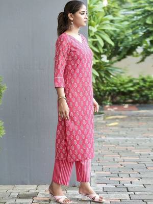Women Ethnic Motifs Printed Regular Pure Cotton Kurta with Palazzos & With Dupatta 5