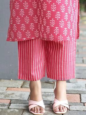Women Ethnic Motifs Printed Regular Pure Cotton Kurta with Palazzos & With Dupatta 6