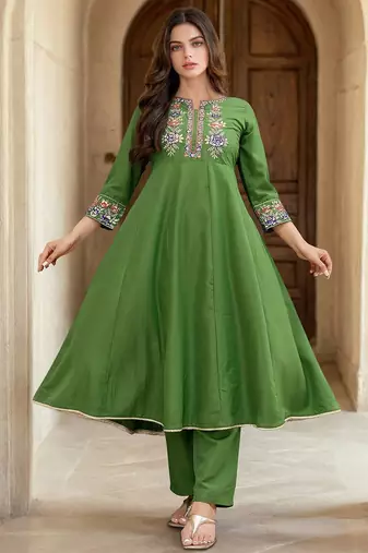 Women Ethnic Motifs Printed A-Line Kurta with Trousers & Dupatta