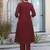 Women Floral Embroidered Regular Thread Work Pure Cotton Kurta with Trousers & With Dupatta
