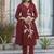 Women Floral Embroidered Regular Thread Work Pure Cotton Kurta with Trousers & With Dupatta