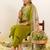 Women Floral Embroidered Regular Sequinned Kurta with Trousers & With Dupatta