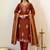 Women Ethnic Motifs Embroidered Regular Kurta with Trousers & With Dupatta