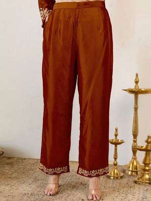 Women Ethnic Motifs Embroidered Regular Kurta with Trousers & With Dupatta 3