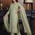 Women Ethnic Regular Thread Work Chanderi Cotton Kurta with Trousers & With Dupatta