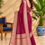 Maroon Banarasi Woven Gold Zari Design Pure Soft Georgette Fabric Lightweight Saree Unstitche