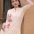Embroidered Peach Pure Cotton Co Ords for Women