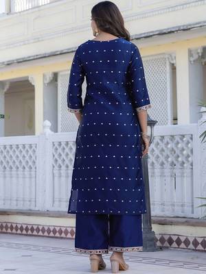 Women Regular Sequinned Kurta with Palazzos With Dupatta 5