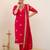 Women Ethnic Motifs Embroidered Regular Kurta with Trousers & With Dupatta
