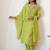 Women Floral Embroidered Regular Thread Work Chanderi Cotton Kurta with Trousers & With Dupatta