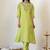Women Floral Embroidered Regular Thread Work Chanderi Cotton Kurta with Trousers & With Dupatta