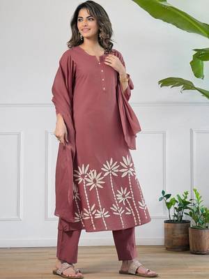 Women Ethnic Motifs Printed Regular Pure Cotton Kurta with Trousers & With Dupatta 4