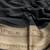 Black Banarasi Woven Gold Zari Design Pure Soft Georgette Fabric Lightweight Saree Unstitche