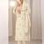 Women Floral Embroidered Regular Thread Work Chanderi Cotton Kurta with Palazzos & With Dupatta