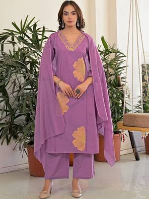 Women Ethnic Motifs Embroidered Regular Thread Work Kurta with Palazzos & With Dupatta 1