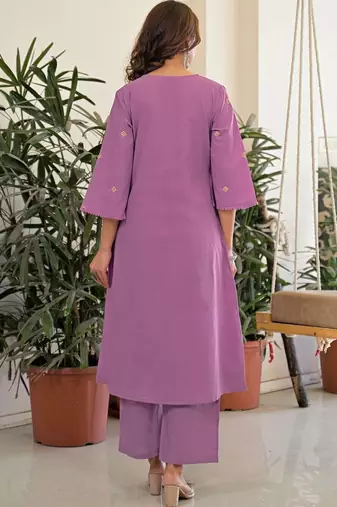 Women Ethnic Motifs Embroidered Regular Thread Work Kurta with Palazzos & With Dupatta