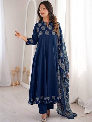 Women Embroidered Regular Kurta with Pyjamas & With Dupatta 1