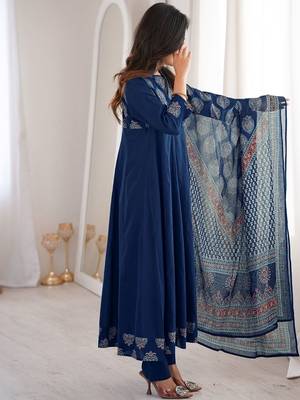 Women Embroidered Regular Kurta with Pyjamas & With Dupatta 3