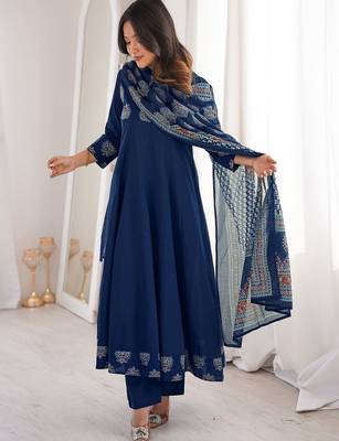 Women Embroidered Regular Kurta with Pyjamas & With Dupatta 4