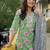 Women Floral Printed Regular Thread Work Kurta with Trousers & With Dupatta