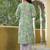 Women Floral Printed Regular Thread Work Kurta with Trousers & With Dupatta