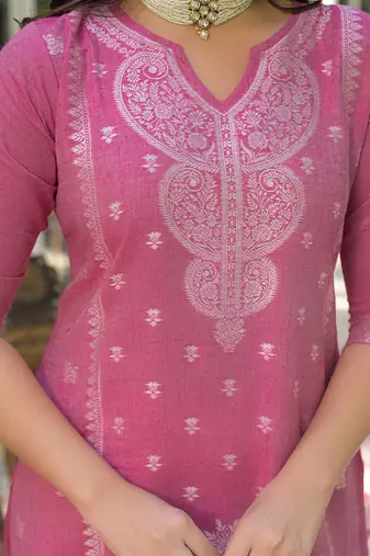 Women Ethnic Motifs Regular Kurta with Trousers & With Dupatta