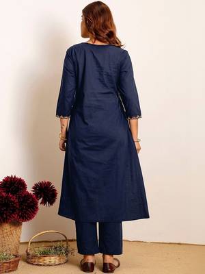 Women Ethnic Motifs Embroidered Regular Thread Work Kurta with Trousers & With Dupatta 2