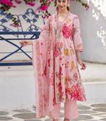 Women Printed Regular Kurta with Trousers & With Dupatta