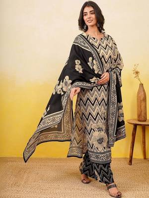 Women Embroidered Regular Kurta with Pyjamas & With Dupatta 3
