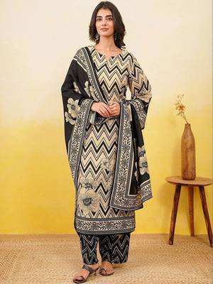 Women Embroidered Regular Kurta with Pyjamas & With Dupatta 6