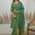 Women Floral Printed Regular Thread Work Kurta with Trousers & With Dupatta