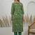 Women Floral Printed Regular Thread Work Kurta with Trousers & With Dupatta