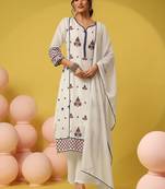 Women Printed Regular Kurta with Pyjamas & With Dupatta
