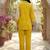 Embroidered Mustard Cotton Blend Co Ords for Women