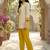 Embroidered Mustard Cotton Blend Co Ords for Women