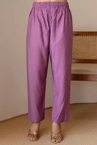 Floral Embroidered V-Neck Thread Work Straight Kurta With Trousers & Dupatta