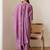 Floral Embroidered V-Neck Thread Work Straight Kurta With Trousers & Dupatta