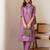 Floral Embroidered V-Neck Thread Work Straight Kurta With Trousers & Dupatta