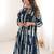 Printed Navy Blue Cotton Co Ords for Women