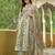 Women Floral Printed Regular Thread Work Kurta with Trousers & With Dupatta