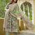 Women Floral Printed Regular Thread Work Kurta with Trousers & With Dupatta