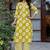Printed Lime Green Viscose Rayon Co Ords for Women