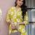 Printed Lime Green Viscose Rayon Co Ords for Women