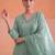 Women Ethnic Motifs Embroidered Regular Thread Work Chanderi Cotton Kurta with Trousers & With Dupatta