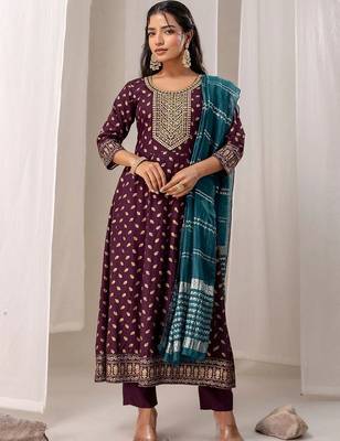 Women Ethnic Motifs Printed Regular Kurta with Trousers & With Dupatta 1