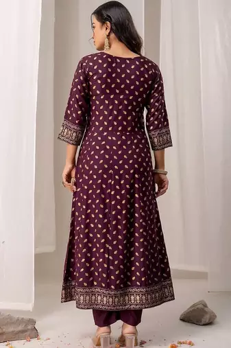 Women Ethnic Motifs Printed Regular Kurta with Trousers & With Dupatta