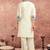 Embroidered Creme Silk Blend Co Ords for Women