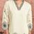 Embroidered Creme Silk Blend Co Ords for Women